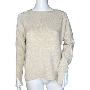 One Grey Day Sweater Women Extra Small XS Tan Updated Basic Boho Chic Minimalist